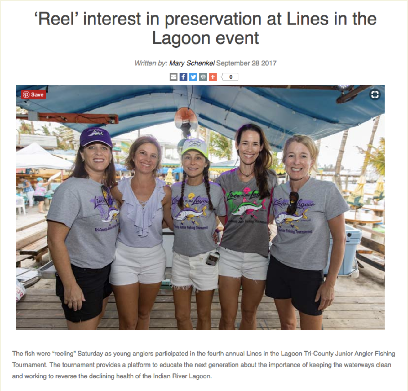 Interest in Preservation at Lines in the Lagoon